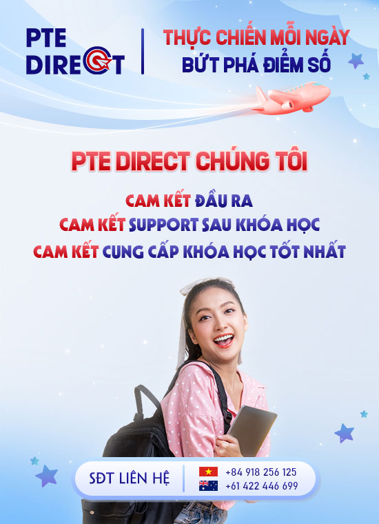 pte direct cam kết khóa học tốt nhất